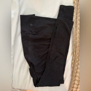 lululemon athletica Black Floral cutout Leggings